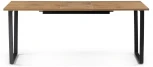 Стол раскладной Notta Лота Лофт 140 25 мм черный матовый / дуб вотан 513033
