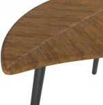 Стол журнальный Берли (12 мм) дуб американский/чёрный от фабрики Mebelik