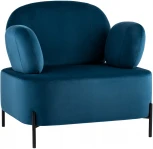 Кресло Stool Group Кэнди с подлокотниками велюр синий УТ000036650
