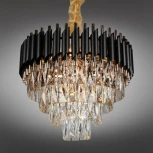 Подвесная люстра Omnilux 818 OML-81803-12 (220V, хрусталь, на цепи, круглые)