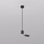 Подвод питания для подвесного монтажа трека Denkirs Smart Base TR2124-BK АС 220V, 5м, черный, алюминий