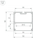 Профиль SL-LINE-5050-LW-3000 WHITE (Arlight, Алюминий) 043978