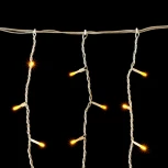 Гирлянда Бахрома 5 x 0,9 м Желтая 220В, 348 LED, Провод Прозрачный Силикон, IP65