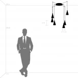 Подвесная люстра Lightstar Cone 757069 (220V, на проводе, паук)