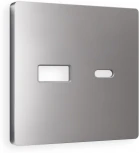 Лицевая панель Ambrella Volt ALFA (Сталь матовый) для розетки 2USB тип A+C QUANT AP5110