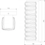 Настенный светильник с хрусталем Eurosvet Blitz 40259 LED хром (220V)