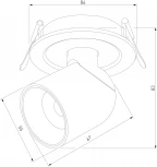Спот потолочный встраиваемый Elektrostandard Spot 25093/LED 7W 4000K черный (220V, круглые)