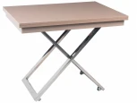 Стол-трансформер Левмар Cross G41/S79 капучино глянец/ опоры нерж.сталь от фабрики Levmar