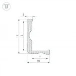 Профиль ALM-BASE-H10-2000 ANOD (Алюминий) 026690 Arlight