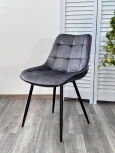 Стул MIAMI G062-40 серый, велюр / черный каркас M-City 628M04283