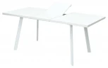 Стол ФИН 140 Белый, стекло/ Белый каркас