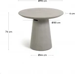 Стол уличный La Forma (ex Julia Grup) Itai (Серый/ Цемент,Железо)