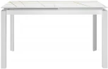 Стол DikLine KT120 мрамор белый Лотус,опоры белые