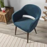 Стул R-Home Oscar тёмно-зеленый/т.орех