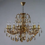 Подвесная люстра Ambiente by Brizzi Alicante 8888/8 AB Honey Leaf (220V, на цепи, подсвечник, свеча)