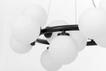 Подвесной светильник Lumina Deco Marsiada LDP 6033-15 BK (220V, на тросе, шарики, молекулы)