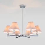 Умная подвесная люстра Eurosvet Peony 60136/6 хром/серый (220V)