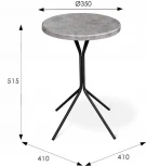 Столик журнальный SHT-CT12-1 лофт медь/чёрный муар от фабрики Mebelik