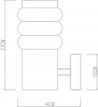 Настенный фонарь уличный Arte Lamp Portica A8381AL-1SS (220V, IP44)