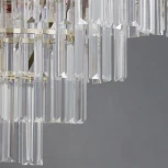 Подвесная люстра ILLUMICO IL3575-6+3PSQ-24 GD LYRA (220V, хрусталь, на цепи)