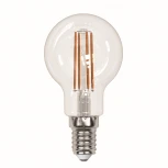 Лампочка светодиодная шар прозрачная E14 13W 3000K Uniel LED-G45-13W/3000K/E14/CL PLS02WH