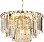 Подвесная люстра Newport 8460 8469+3/С brass (220V, хрусталь, на цепи)