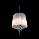 Подвесная люстра Eurosvet 2045 2045/5 хром/белый (220V, на цепи)