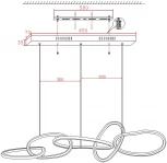 Подвесной светильник светодиодный Kink Light Сена 07609-5AL,12