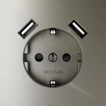 Розетка с заземлением, шторками и USBх2 (шелк) Voltum S70 VLS040404