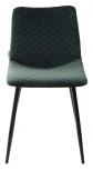 Обеденный стул M-City TINTIN BLUVEL-78 GREEN / черный каркас