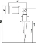 Грунтовый светильник IP44 Oasis Light HUMBERG 12600 Bl (220V)