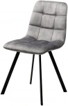 Стул CHILLI SQUARE VT5001-7 античный светло-серый, велюр без "пальчиковый"/ черный каркас M-City 629M04870