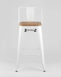 Стул полубарный Stool Group TOLIX WOOD со спинкой белый глянцевый УТ000001190