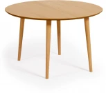 Раздвижной стол Oakland из МДФ с дубовым шпоном и ножками из массива каучука Ø120(200)x120 с La Forma (ex Julia Grup) арт.114620