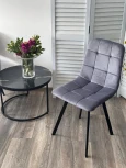 Стул M-City РИЧИ, цвет H-14 Серый, велюр / черный каркас