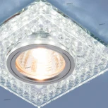 Встраиваемый точечный светильник Elektrostandard 8381-8391 8391 MR16 CL/SL прозрачный/серебро