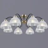 Потолочная люстра на штанге ILLUMICO IL0435-8CSQ-24 BK AB SPICA