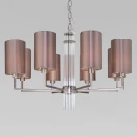 Умная подвесная люстра Eurosvet Soffio 60134/8 никель (220V, на цепи)