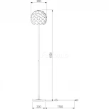Торшер артишок 01100/1 Bogate's Cedro серебряный / хром (220V)