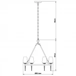Подвесная люстра Arte Lamp Stefan A1722SP-6BA