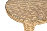 Стол круглый из искусственного ротанга, цвет соломенный 4SIS Леванте YH-T4612G