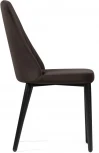 Стул Woodville на металлокаркасе Фена R темно-коричневый / черный 528466