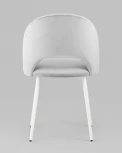 Стул Stool Group Меган велюр светло-серый белые ножки УТ000025584