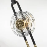 Подвесной светильник Odeon Light Magnet 5407/12L черный/золотой/металл/стекло LED 12W 3000K 1005Лм (220V, на проводе, круглые)