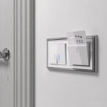 Рамка на 2 поста (хром/белый) W0021331 (a051211)