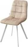 Стул CHILLI SQUARE PK6015-10(VBP210) античный бежевый, велюр/ белый каркас