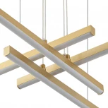 Подвесной светильник 14017/4P Gold Indigo Paralleli V000086L (регулировка яркости, LED, 220V, пульт управления, на тросе)