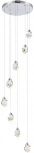 Подвесной светильник ST Luce Cascato SL6114.103.08 Хром/Прозрачный LED 8*3W 3000K
