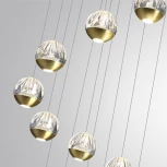 Каскадная люстра Odeon Light Sono 5101/60L под латунь/прозрачный/акрил LED 60W (12*5W) 4000K (220V, на проводе)