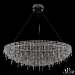 Подвесная люстра светодиодная APL LED Sicilia SH508.0.80.B.Ni.4000 (220V, хрусталь, на тросе)